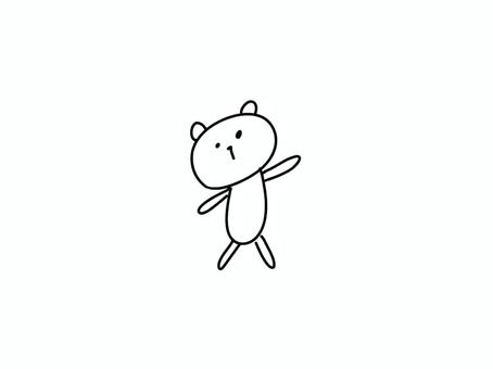 ゆるクマ スタンダード ゆるクマ スタンダード くま,シンプル,シュール,白,かわいい,ゆるい,キャラクター,挿し絵,アイコン,らくがきのイラスト素材