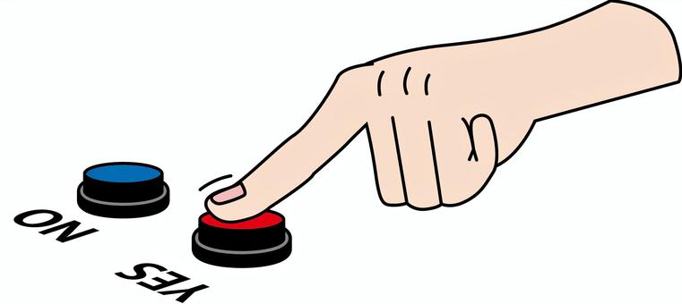 Illustration, button, two choices, choose, 