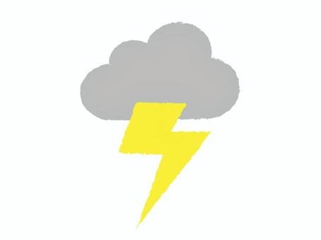 シンプルな雷のお天気イラスト シンプルな雷のお天気イラスト 天気,雷,稲妻,雲,アイコン,ベクター,カラー,図形,天気予報,シンプルのイラスト素材