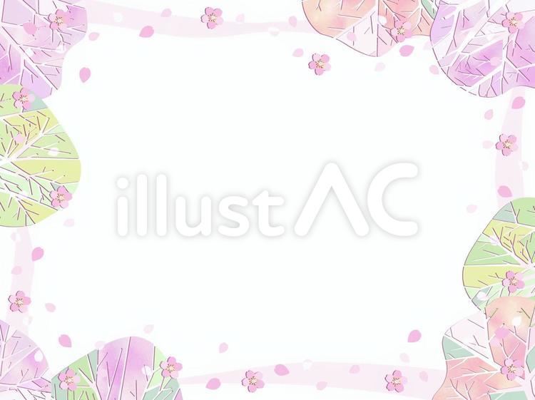 桜のフレーム 春,フレーム,花のイラスト素材
