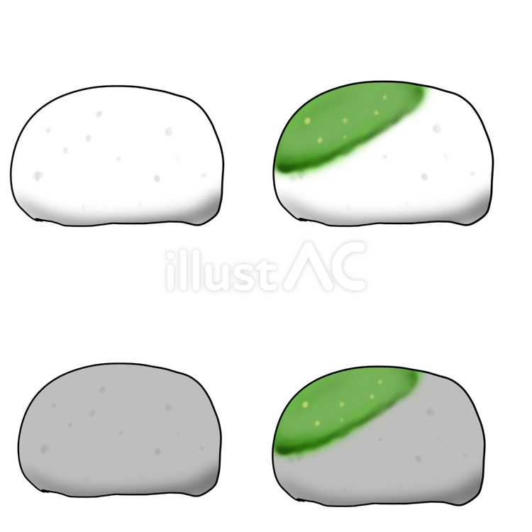 石(苔付き) 石,苔,白いのイラスト素材