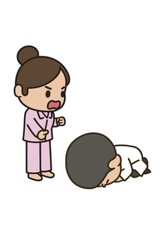 土下座する博士 博士,土下座,謝罪,反省,失敗,謝る,研究者,白衣,後悔,謙遜のイラスト素材