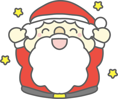 万歳しているサンタさんのかわいいイラスト サンタ,クリスマス,万歳,赤,かわいい,ばんざい,キャラクター,シンプル,にこにこ,嬉しいのイラスト素材