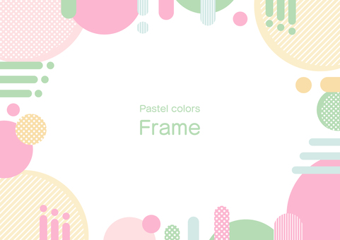 春のおしゃれな幾何学フレーム 春の背景 春,背景,フレーム,新生活,新生活応援,幾何学,枠,飾り枠,幾何学模様,ポップのイラスト素材