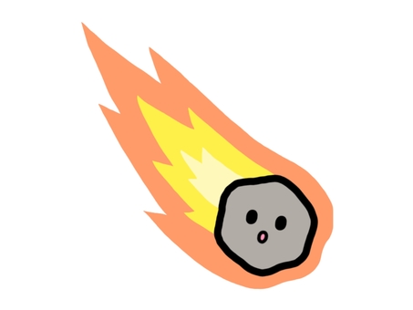 戸惑う隕石 火球,隕石,落下,衝突,宇宙のイラスト素材