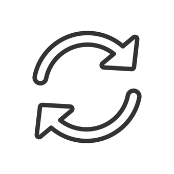 循環アイコン2 循環,ループ,回転,反復,継続,サイクル,更新,改善,再生,繰り返しのイラスト素材