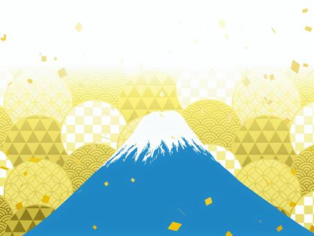 正月和風フレーム年賀状 年賀状,和柄,和風,正月,可愛い,美しい,ベクター,紙吹雪,パーティー,お祝いのイラスト素材