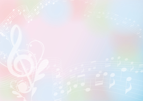 濃いめパステルの優雅な音楽背景フレーム コンサート,音楽,春,フレーム,エレガント,ト音記号,八分音符,４月,演奏会,３月のイラスト素材