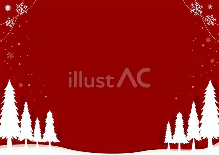 冬の素敵な景色 ツリー,幻想的,クリスマスのイラスト素材