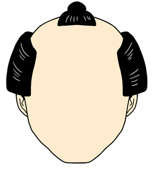 ちょんまげ ちょんまげ,古風,かつら,ウィッグ,髪型,人物,顔,ヘアスタイル,男性のイラスト素材