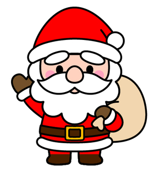 #3496袋を持つサンタクロース サンタクロース,サンタ,クリスマス,冬,プレゼント,袋,プレゼント袋,かわいい,イラスト,キャラクターのイラスト素材