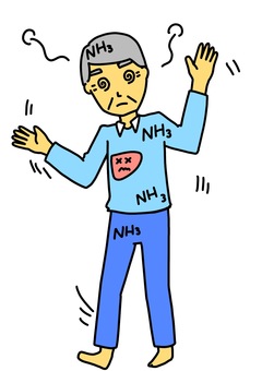 肝性脳症のおじいさん カラー 肝性脳症のおじいさん カラー 肝性脳症,おじいさん,高齢者,男性,患者,アンモニア,黄疸,異常行動,カラーのイラスト素材