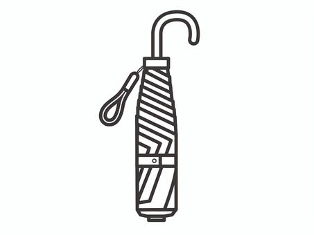 折り畳み傘（J型・袋なし）03 折り畳み傘,雨,傘,アイコン,マーク,シンプルのイラスト素材