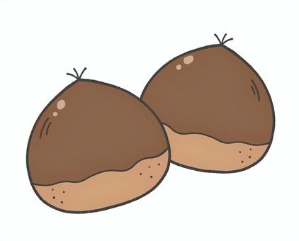 栗の手描きイラスト1 栗の手描きイラスト1 栗,秋,食べ物,クリ,手描き,挿絵,単品,10月,11月,秋の味覚のイラスト素材