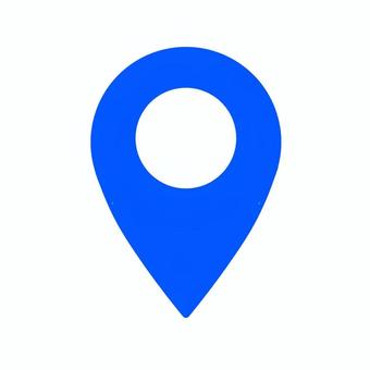 ピンポイント　アイコン　青 ピンポイント,青,目印,マップピン,地図,素材,アイコン,シンプル,単品,背景透過のイラスト素材