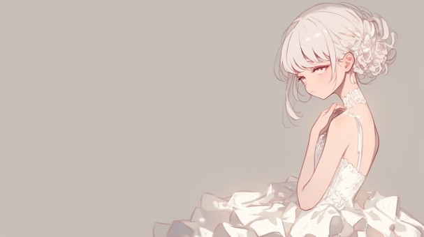 白いドレスの少女