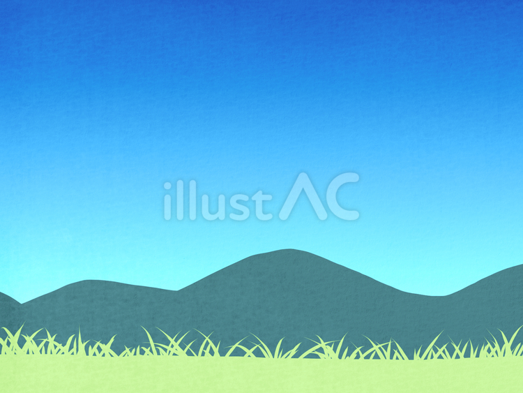 夏の青空と山の風景 山,青空,夏のイラスト素材