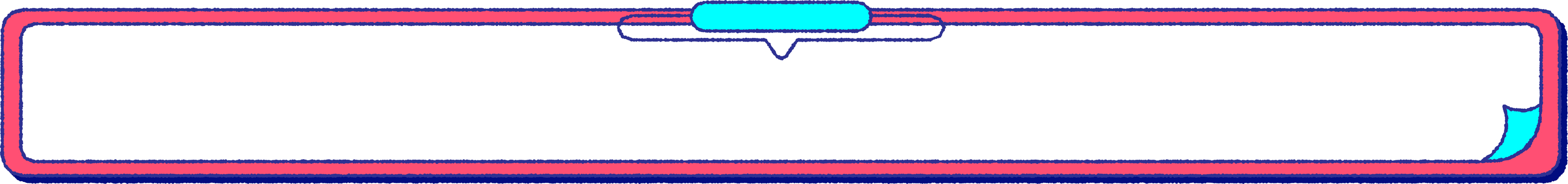 手書き風バインダーのテロップベース（赤） テロップベース,テロップ,枠,フレーム,シンプル,横長,タイトル,ポップ,おしゃれ,かわいいのイラスト素材