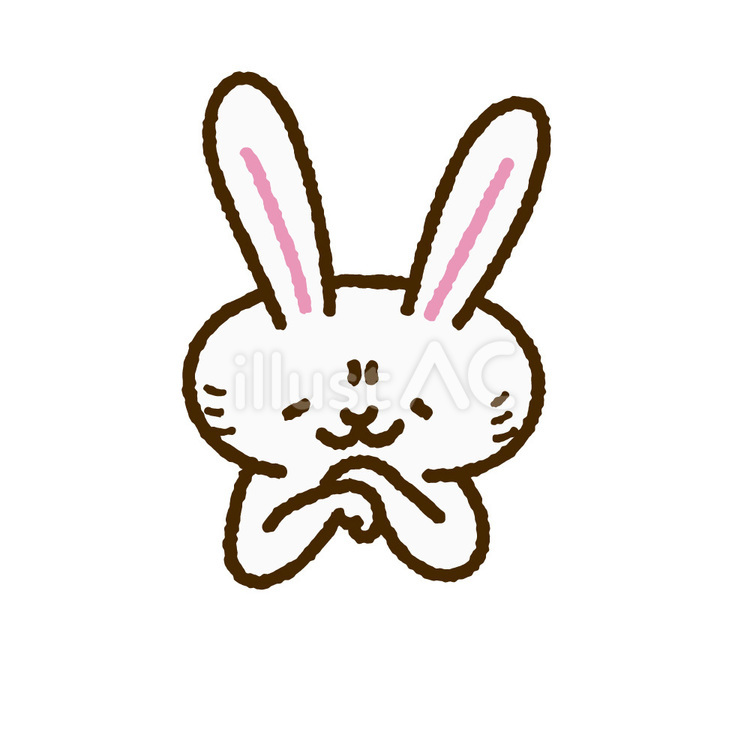 ウサギキャラシリーズ　企むウサギ うさぎ,動物,企むのイラスト素材
