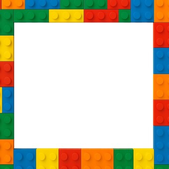 PNGは背景透過　ブロックフレーム 背景,シンプル,壁紙,おしゃれ,枠,フレーム,オレンジ,素材,ブロック,パズルのイラスト素材