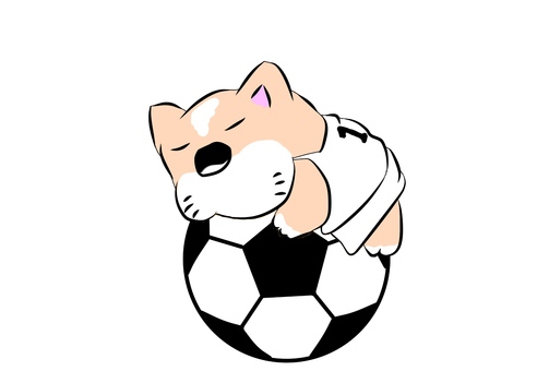 Soccer ball dog chillin Soccer ball dog chillin