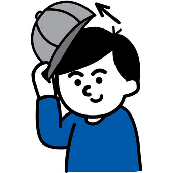 帽子を取る 男の子,幼児,着脱,帽子,保育,幼稚園,学校,生活習慣,支度のイラスト素材