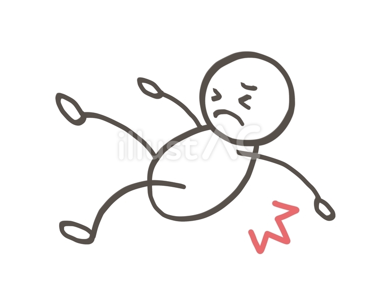 棒人間　転ぶ 棒人間,人,転ぶのイラスト素材