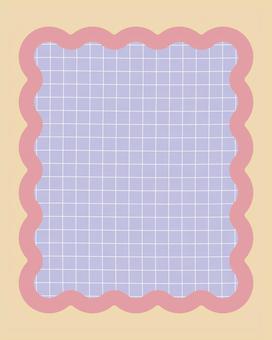 うねうねフレーム黄色 背景,壁紙,柄,ベース,背景素材,素材,フリー素材,フリー,かわいい,チェックのイラスト素材