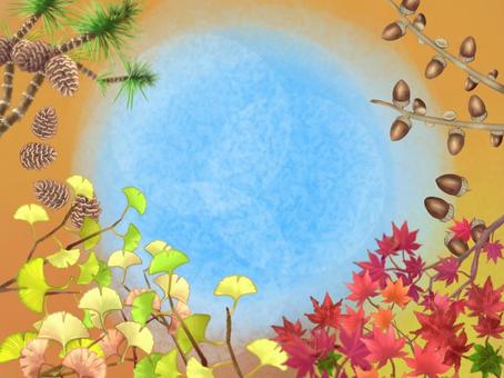 Illustration, autumn, frame, autumn leaves, 