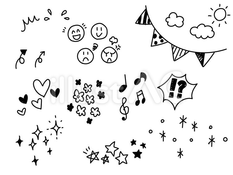 手書きイラスト 手書き風 数字セット1～35 イラスト - No: 2231860｜無料