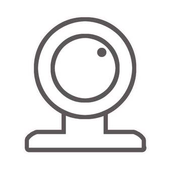 丸型WEBカメラ web,カメラ,周辺機器,pc,会議,インターネット,撮影,ビジネス,電子部品,丸のイラスト素材