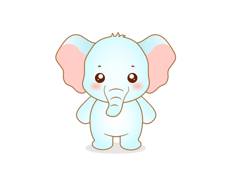 ぞう 象,動物,生き物,かわいい,笑顔,アイコンのイラスト素材