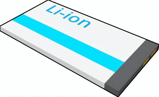 リチウムイオン電池 電化製品,電池,バッテリー,バッテリーパック,リチウムイオン,リチウムイオン電池,リチウム,充電池,薄型,白色のイラスト素材