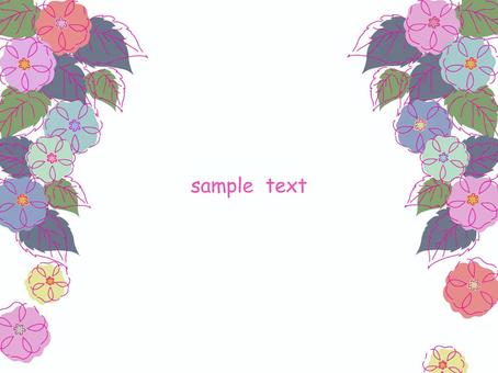 北欧風可愛いカラフル花フレーム フレーム,北欧,花,枠,背景,植物,カラフル,手書き,かわいい,おしゃれのイラスト素材