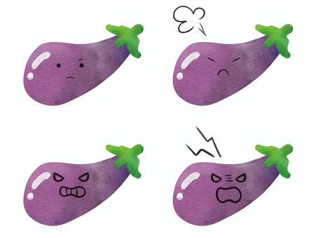 Illustration, eggplant, vegetables, character, 
