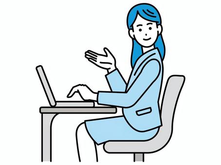 woman working on a laptop, geschäft, ein job, ol, JPG, PNG and AI