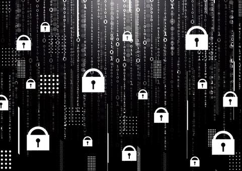 セキュリティプログラムのイメージ素材 デジタル,セキュリティ,マトリックス,数字,コンピューター,鍵,光,スタイリッシュ,背景のイラスト素材