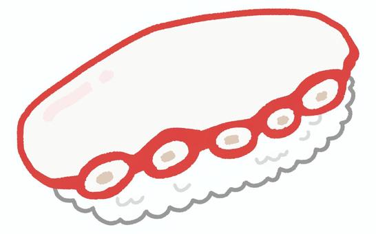 寿司（たこ） 寿司,たこ,食べ物,和食,シャリ,日本食のイラスト素材