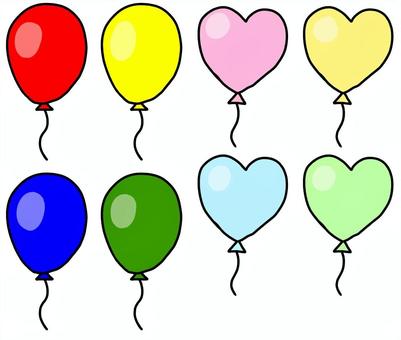 風船とハートの風船セット