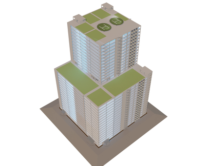 高層ビル ビル,高層ビル,高層,タワー,摩天楼,雑居ビル,商業ビル,オフィスビル,階層,階のイラスト素材