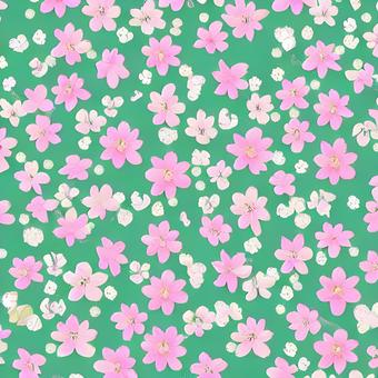 お花の壁紙 緑バック
