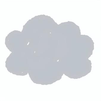 手描きお天気アイコン／くもり くもり,天気,雲,weather,cloudy,手描き,アイコン,かわいい,スケジュール,スタンプのイラスト素材