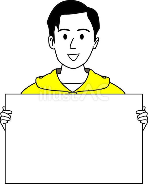男性　 中年,男性,パーカーのイラスト素材