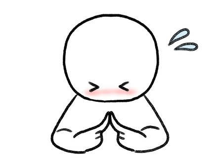 もじもじする棒人間 棒人間,人物,もじもじ,躊躇,照れ,緊張,手描き,落書き,表情,黒のイラスト素材