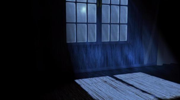 月明りが差し込む窓 光,影,床,木目,窓,光線,静寂,午後,余韻,幻想のイラスト素材