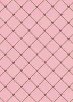 ハートの格子柄背景 ハート,格子柄,チェック柄,チェック,ピンク,茶色,背景,バレンタイン,かわいい,シンプルのイラスト素材