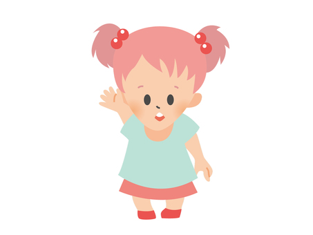 女の子 女の子 こども,子供,女の子のイラスト素材