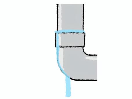 水漏れ 水漏れ,水,配管,パイプ,劣化,お知らせ用,宣伝用,pop調,手描き,挿絵のイラスト素材