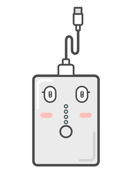 可愛いモバイルバッテリー モバイルバッテリー,可愛い,充電器,リチウムイオン電池,携帯,予備電源,給電,イラストのイラスト素材
