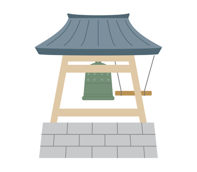 除夜の鐘 除夜の鐘,鐘,大晦日,12月,31日,年越し,年末年始,ゆく年くる年,お寺,寺院のイラスト素材